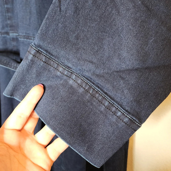 NWT Liz Claiborne Stretch Denim Button Front Belted Midi Dress Size 20W - Picture 7 of 16